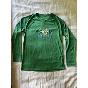 Walt Disney World 2019 Marathon Shirt DONALD DUCK Green Med Long Sleeve Champion